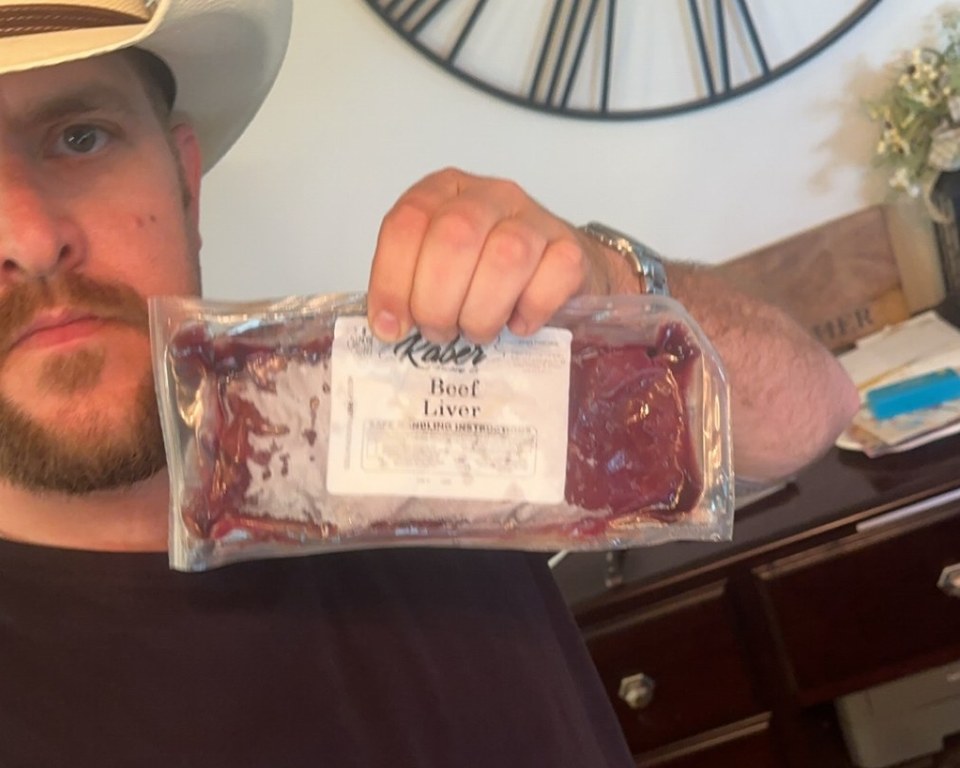 A package of Woodside Farms beef