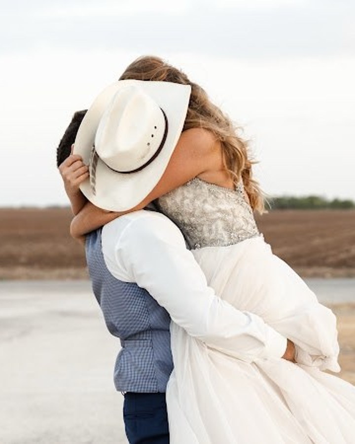 Mitchell and Miranda on their wedding day